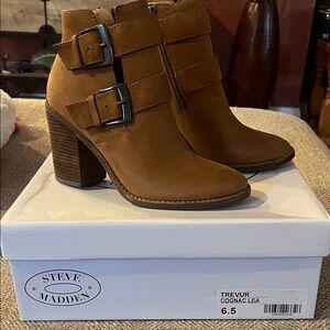 Steve Madden Cognac Ankle Booties